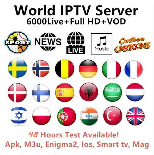 Gt media IPTV M3u Subscription Iptv Italy UK German French Albania Premium For Android Box Enigma2 Smart TV PC Linux
Gt media IPTV M3u Subscription Iptv Italy UK German French Albania Premium For Android Box Enigma2 Smart TV PC Linux