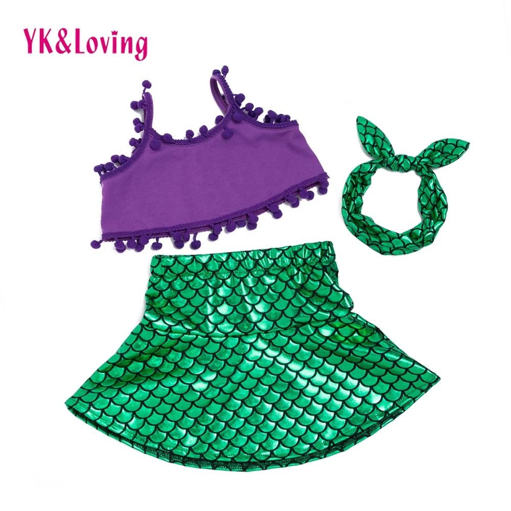 3 sets of Beach Baby Girl Clothes Sets Baby Mermaid Sets Kids Swing Top Clothing Set for Children 1-4T Casual Dress Summer Style
3 sets of Beach Baby Girl Clothes Sets Baby Mermaid Sets Kids Swing Top Clothing Set for Children 1-4T Casual Dress Summer Style