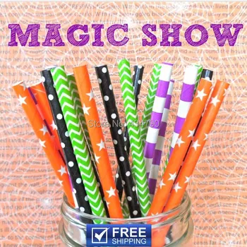 200pcs Mixed 4 Designs Magic Show Halloween Paper Straws, Black,Orange,Lime,Deep Purple Chevron,Sailor Stripe,Star,Swiss Dot
200pcs Mixed 4 Designs Magic Show Halloween Paper Straws, Black,Orange,Lime,Deep Purple Chevron,Sailor Stripe,Star,Swiss Dot
