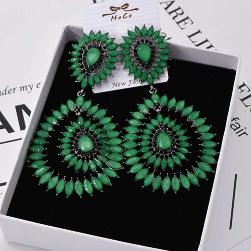 Glittering Water-Drop Long Drop Earrings green Color Brincos Bride Wedding Jewelry for Women
Glittering Water-Drop Long Drop Earrings green Color Brincos Bride Wedding Jewelry for Women