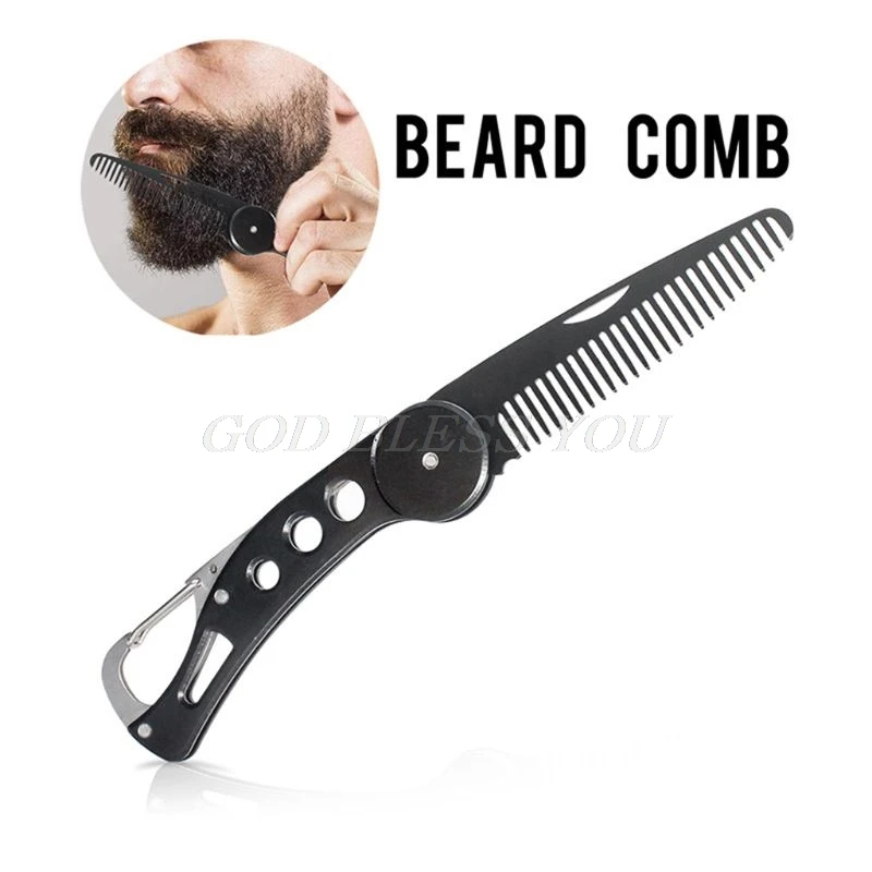 Anti Static Men Mustache Styling Brush Stainless Steel Folding Portable Comb Male Facial Hair Beard Shaper Trimming Shaping Tool 
Anti Static Men Mustache Styling Brush Stainless Steel Folding Portable Comb Male Facial Hair Beard Shaper Trimming Shaping Tool