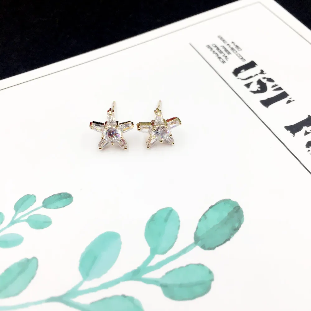 925 Silver Needle Jewelry Fashion Cute Tiny Star Stud Earrings For Women Girls Luxury Zircon Earring Wedding Jewelry
925 Silver Needle Jewelry Fashion Cute Tiny Star Stud Earrings For Women Girls Luxury Zircon Earring Wedding Jewelry