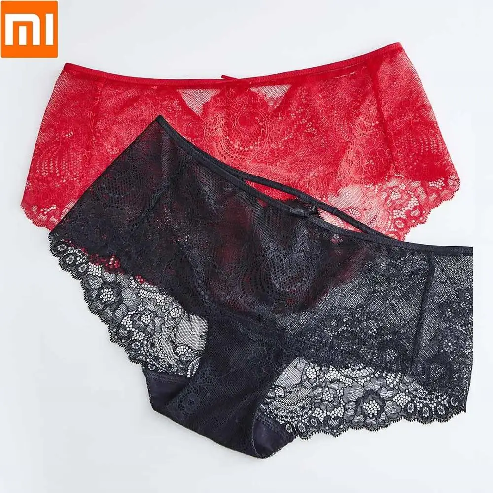 Xiaomi Instant me sexy lady Mid waist Romantic lace bag hip briefs female Panties Comfortable underwear woman Underpants
Xiaomi Instant me sexy lady Mid waist Romantic lace bag hip briefs female Panties Comfortable underwear woman Underpants