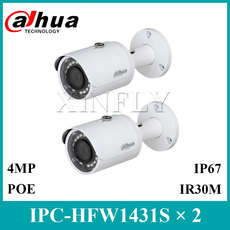 2 Pieces / Lot Dahua Original IPC-HFW1431S 4MP IP67 Mini-Bullet Camera WDR IR30m Replace IPC-HFW1320S IPC-HFW1320S-W with LOGO
2 Pieces / Lot Dahua Original IPC-HFW1431S 4MP IP67 Mini-Bullet Camera WDR IR30m Replace IPC-HFW1320S IPC-HFW1320S-W with LOGO