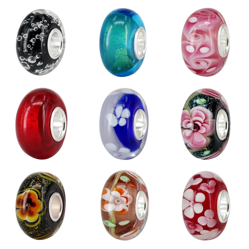 Authentic Original 100% 925 Sterling Silver Flower Murano Glass Beads Lampwork Charms Fit Pandora Bracelets Bangles DIY Jewelry
Authentic Original 100% 925 Sterling Silver Flower Murano Glass Beads Lampwork Charms Fit Pandora Bracelets Bangles DIY Jewelry
