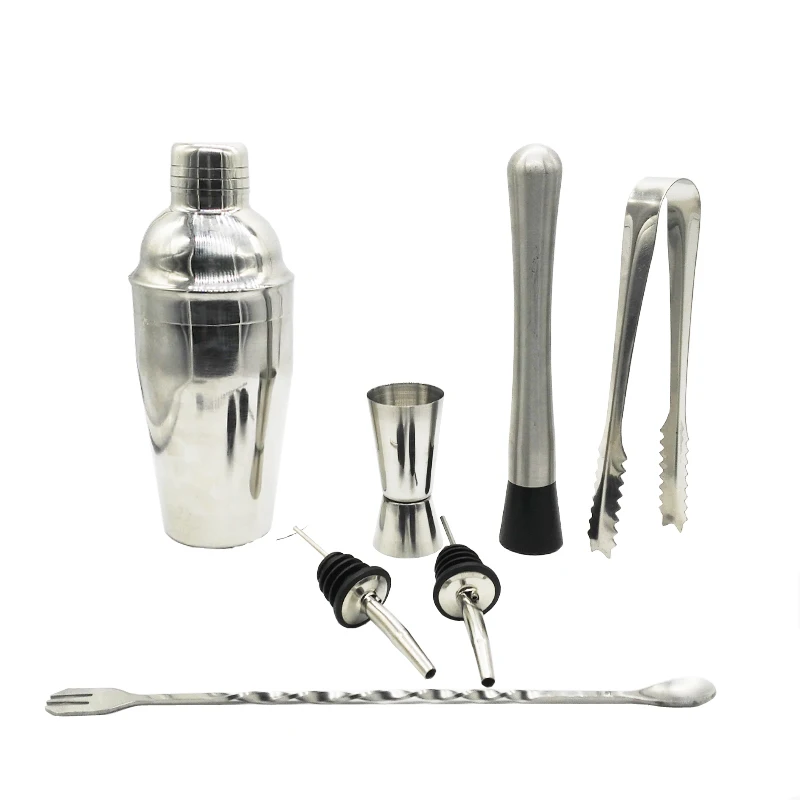 7 pcs 750ml Double End Jigger Strainer Ice Mixing Spoon Measure Cup Bar Tool Stainless Steel Cocktail Shaker Mixer Bartender
7 pcs 750ml Double End Jigger Strainer Ice Mixing Spoon Measure Cup Bar Tool Stainless Steel Cocktail Shaker Mixer Bartender