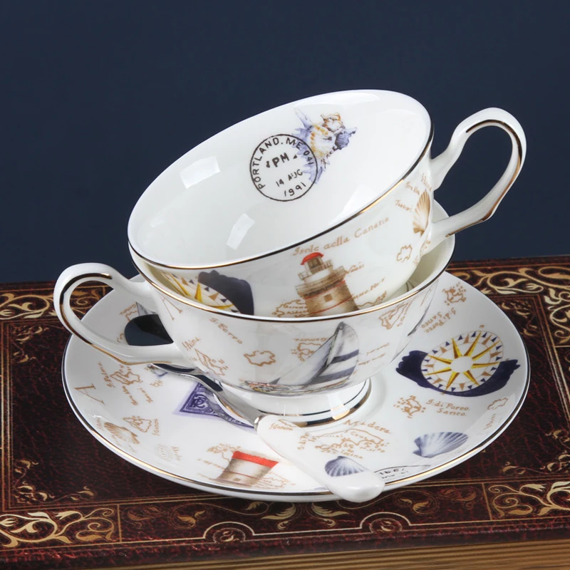 European British Bone China Coffee Cup and saucer High quality stamp coffee cup Set Teacup Set 220ml Home Party Drinkware
European British Bone China Coffee Cup and saucer High quality stamp coffee cup Set Teacup Set 220ml Home Party Drinkware
