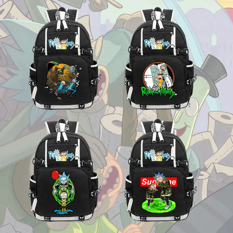 

Anime Rick and Morty Backpack Pickle Rick Cartoon Schoolbag Computer Bag Casual Travelling Bag Unisex Laptop Shoulders Bag Gift