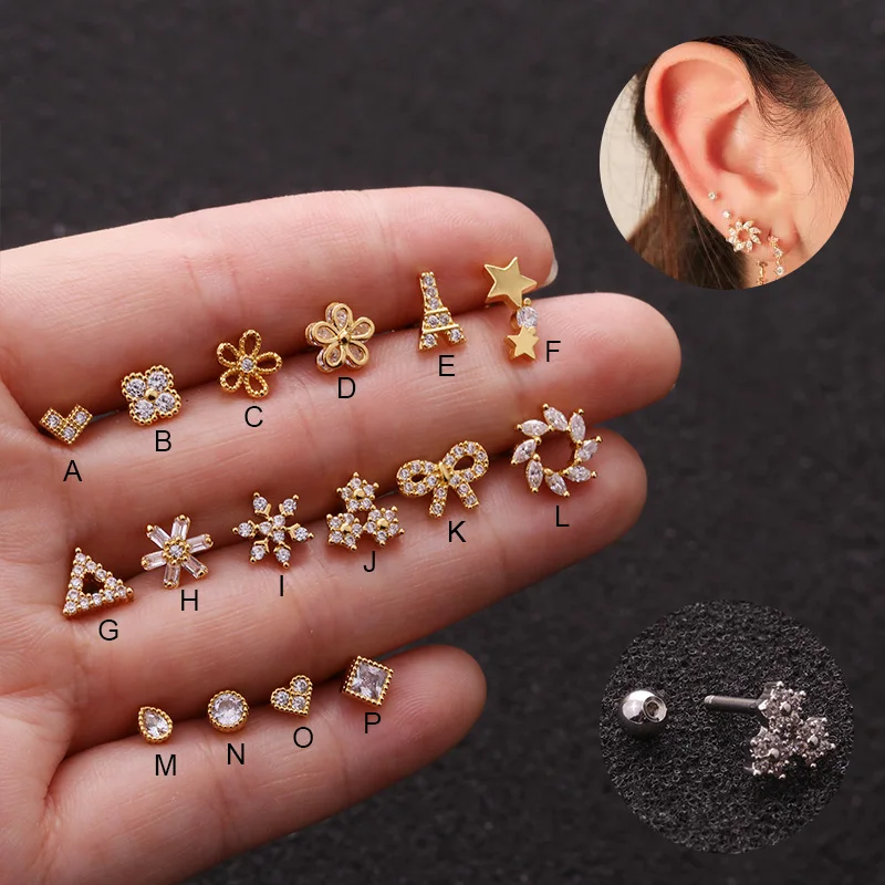 Feelgood 16G Stainless Steel Ear Piercing Jewelry Cz Cartilage Helix Earring Tragus Rook Conch Screw Back Stud
Feelgood 16G Stainless Steel Ear Piercing Jewelry Cz Cartilage Helix Earring Tragus Rook Conch Screw Back Stud