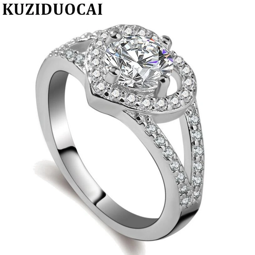 Kuziduocai New Fashion Jewelry Boho Stainless Steel Zircon Love Heart Wedding Bride Rings For Women Bague Anillos Anel R-410
Kuziduocai New Fashion Jewelry Boho Stainless Steel Zircon Love Heart Wedding Bride Rings For Women Bague Anillos Anel R-410