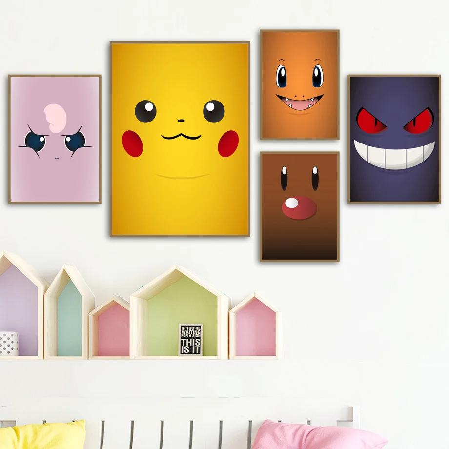 Pocket Monster Pikachu Charmander Clefairy Anime Posters And Prints Wall Art Canvas Painting Wall Pictures Baby Kids Room Decor
Pocket Monster Pikachu Charmander Clefairy Anime Posters And Prints Wall Art Canvas Painting Wall Pictures Baby Kids Room Decor