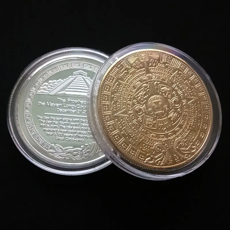 New Arrival Mayan Prophecy Non-currency Coins Sunshine Pyramid Aztec Maya Calendar Bronze Coins Gift Drop Shipping Support
New Arrival Mayan Prophecy Non-currency Coins Sunshine Pyramid Aztec Maya Calendar Bronze Coins Gift Drop Shipping Support