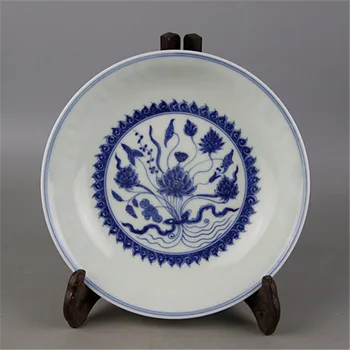 Antique SongDynasty porcelain plate,Blue & white a bunch of lotus plate, hand-painted crafts,Decoration collection & adornment
Antique SongDynasty porcelain plate,Blue & white a bunch of lotus plate, hand-painted crafts,Decoration collection & adornment