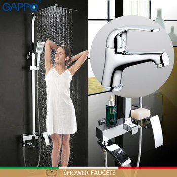GAPPO Shower Faucets bathroom faucet mixer basin faucets basin sink tap shower system Sanitary Ware Suite
GAPPO Shower Faucets bathroom faucet mixer basin faucets basin sink tap shower system Sanitary Ware Suite