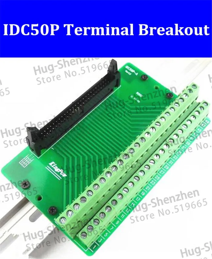 IDC50P IDC 50 Pin Male Connector to 50P Terminal Block Breakout Board Adapter PLC Relay Terminals DIN Rail Mounting--3pcs/lot
IDC50P IDC 50 Pin Male Connector to 50P Terminal Block Breakout Board Adapter PLC Relay Terminals DIN Rail Mounting--3pcs/lot
