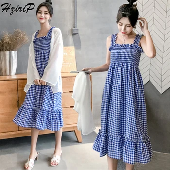 HziriP New 2018 Summer Maternity Dresses Plaid Loose Sleeveless Cotton Pregnant Women Dress Casual Pregnancy Elegant Clothes
HziriP New 2018 Summer Maternity Dresses Plaid Loose Sleeveless Cotton Pregnant Women Dress Casual Pregnancy Elegant Clothes