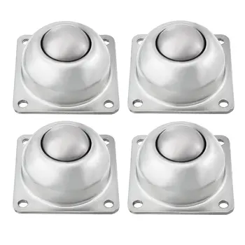 CY-38A 1-1/2 Inch Carbon Steel Square Flange Roller Ball Transfer Bearing 4PCS Drop shipping