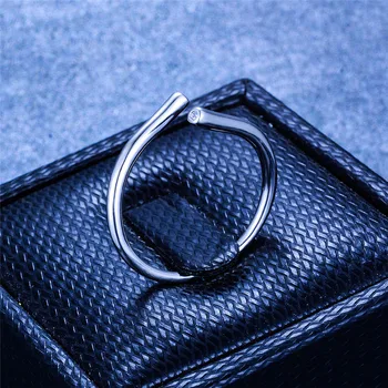 Cute Female Simple Thin Finger Ring Real 925 Sterling Silver Adjustable Ring Promise Small Engagement Rings For Women 
Cute Female Simple Thin Finger Ring Real 925 Sterling Silver Adjustable Ring Promise Small Engagement Rings For Women