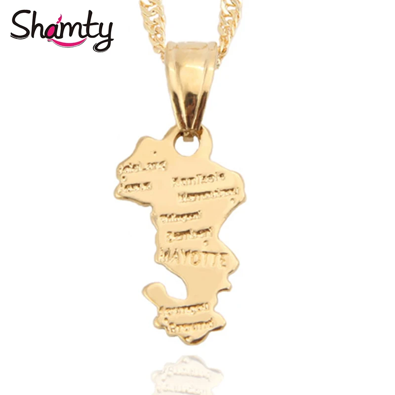 Shamty Territorial Collectivity Of Mayotte Map Pendants Necklace Pure Gold Color Unisex Personalized French Jewelry France Items
Shamty Territorial Collectivity Of Mayotte Map Pendants Necklace Pure Gold Color Unisex Personalized French Jewelry France Items