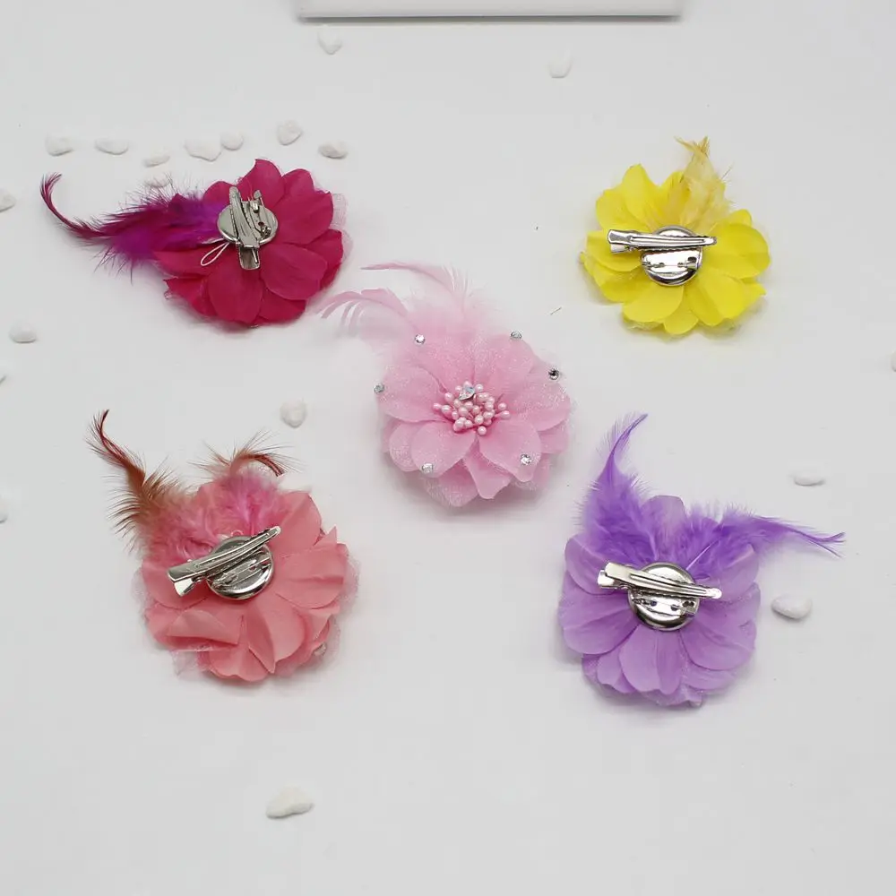 High quality 5pcs large pearl lace chiffon flower children hair trim hairpin side buckle DIY hand corsage 
High quality 5pcs large pearl lace chiffon flower children hair trim hairpin side buckle DIY hand corsage