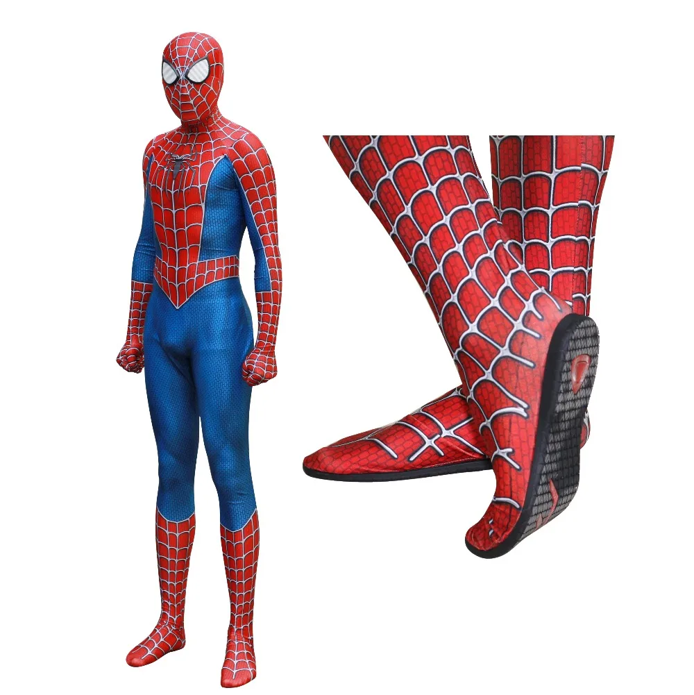 Raimi Spiderman Kostuum Cosplay Costume 3D Print Full body Zentai Suit Insole Lens Mask Adult Kids Spider-man Bodysuit Costume
Raimi Spiderman Kostuum Cosplay Costume 3D Print Full body Zentai Suit Insole Lens Mask Adult Kids Spider-man Bodysuit Costume