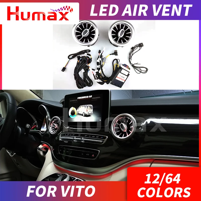 For V class Vito W447 V260 V250 led air outlet indoor LED air condition with environmental light 12 64 colors atmosphere light
For V class Vito W447 V260 V250 led air outlet indoor LED air condition with environmental light 12 64 colors atmosphere light