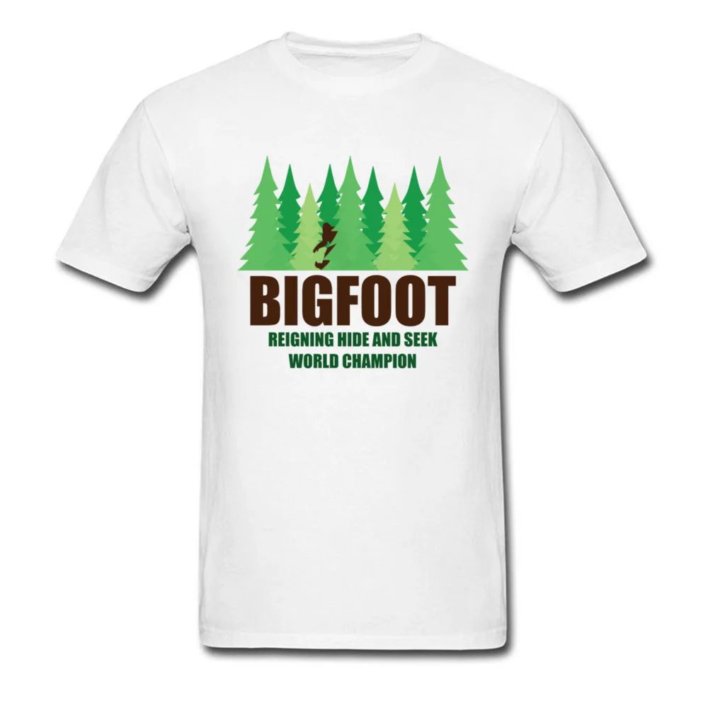 

Green Forest Earth Day T Shirt For Men Bigfoot Sasquatch Hide And Seek Twin Peaks T-Shirt Weeding Funny Cotton Tshirt Mens