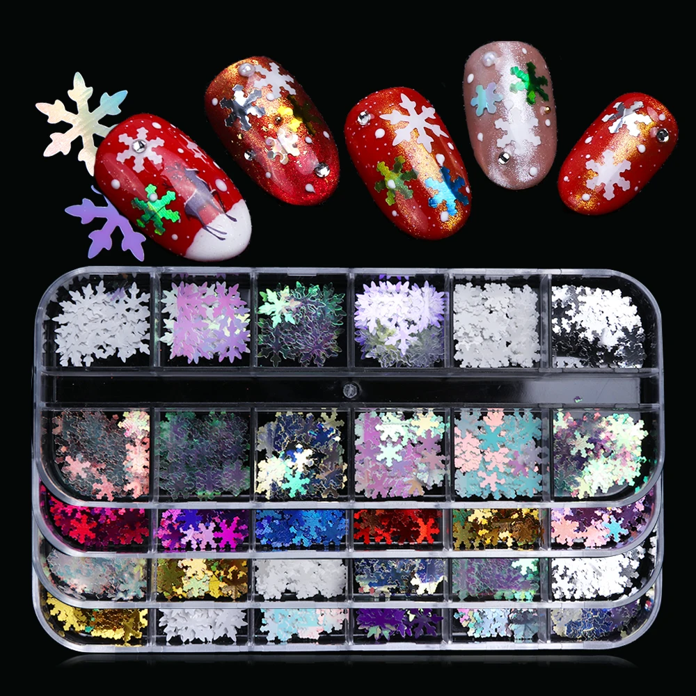 5 Case/Set 3D Snowflakes Designs Nail Art Paillettes Sequins Decorations Manicure Holographic Glitter Accessories TRXHH01-05-1
5 Case/Set 3D Snowflakes Designs Nail Art Paillettes Sequins Decorations Manicure Holographic Glitter Accessories TRXHH01-05-1