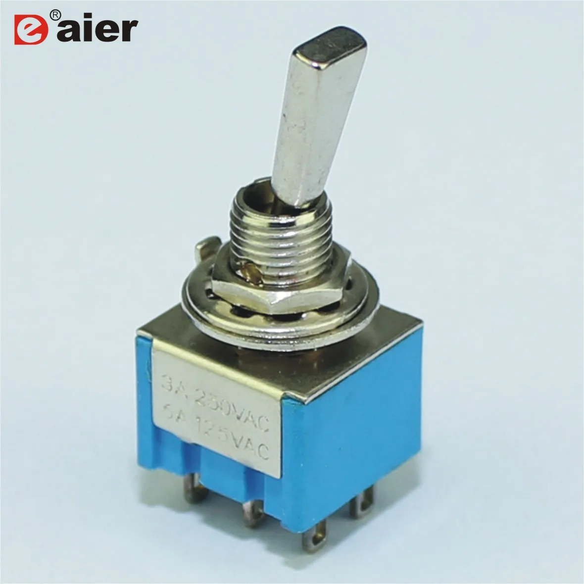 100PCS Miniature Toggle Switch 6A 125VAC 3A 250VAC ON OFF ON Switches 6 Pins DPDT Solder Terminal with Metal Flat Lever
100PCS Miniature Toggle Switch 6A 125VAC 3A 250VAC ON OFF ON Switches 6 Pins DPDT Solder Terminal with Metal Flat Lever