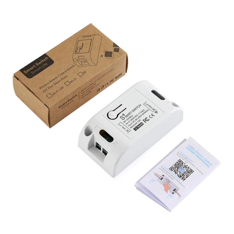 1PCS RF Wifi 433MHz Wireless Remote Switch 10A/2200W ON/Off Delay Smart Home Light APP Controller For Google Home Alexa
1PCS RF Wifi 433MHz Wireless Remote Switch 10A/2200W ON/Off Delay Smart Home Light APP Controller For Google Home Alexa