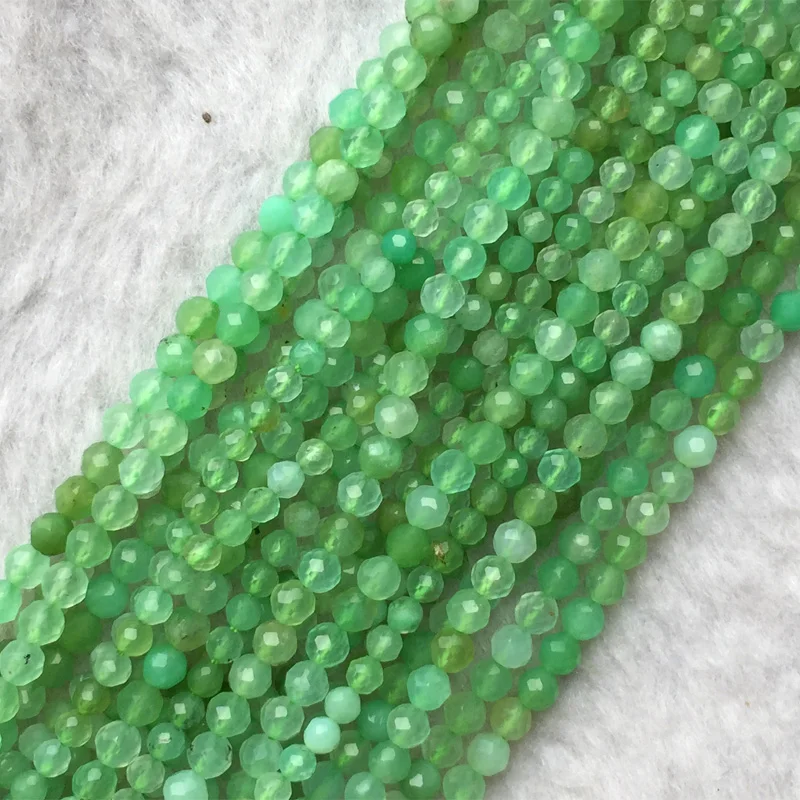 Genuine Natural Grass Green Chrysoprase Australia Jade Faceted Round Small Beads 2mm 3mm 4mm 15" 05666
Genuine Natural Grass Green Chrysoprase Australia Jade Faceted Round Small Beads 2mm 3mm 4mm 15" 05666