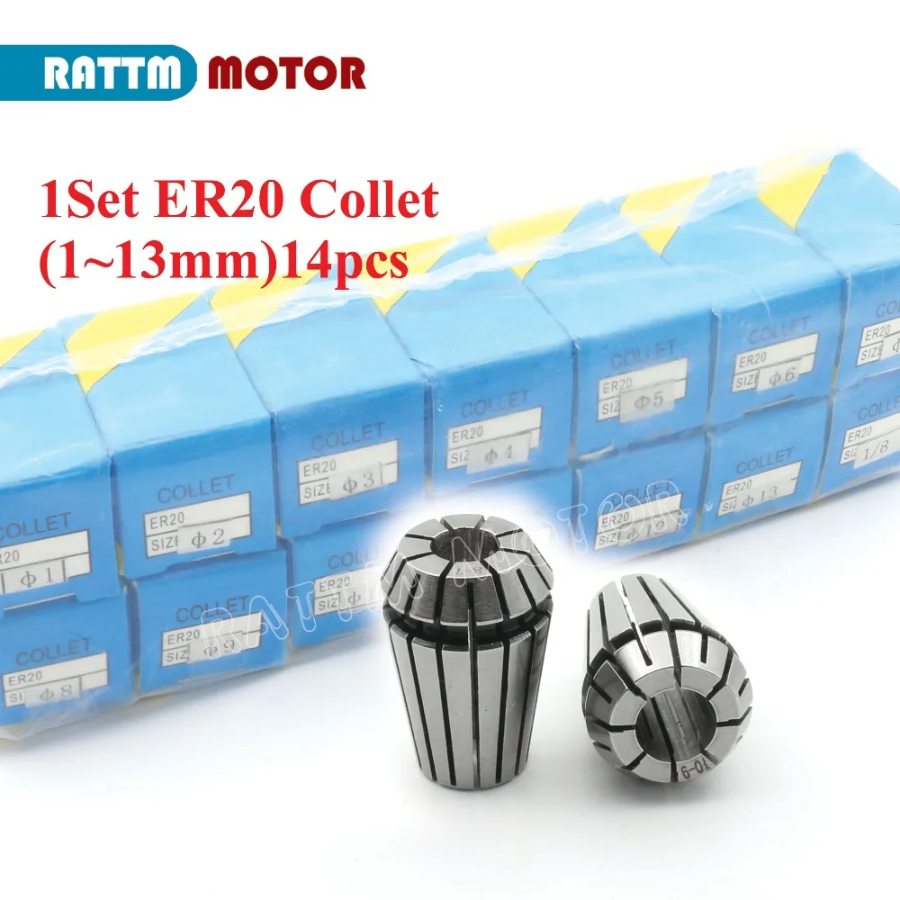 free ship 1 set ER20(1-13mm) 14pcs collet beating 0.1mm precision spring collet for CNC milling lathe tool and spindle motor
free ship 1 set ER20(1-13mm) 14pcs collet beating 0.1mm precision spring collet for CNC milling lathe tool and spindle motor