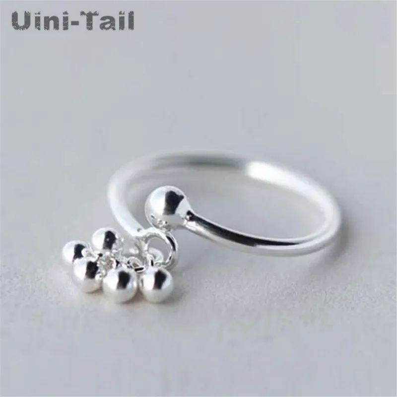 Uini-Tail hot new 925 sterling silver simple fashion temperament a bunch of small ball open ring Korean tide flow jewelry GN717
Uini-Tail hot new 925 sterling silver simple fashion temperament a bunch of small ball open ring Korean tide flow jewelry GN717