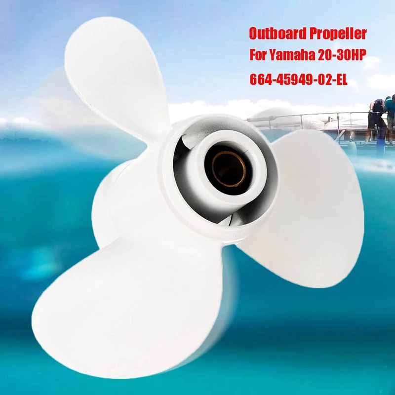 664-45949-02-El Marine Boat Outboard Propeller 9 7/8 X 13 For Yamaha 20-30Hp Right-Hand Rotation 3 Blades White
664-45949-02-El Marine Boat Outboard Propeller 9 7/8 X 13 For Yamaha 20-30Hp Right-Hand Rotation 3 Blades White