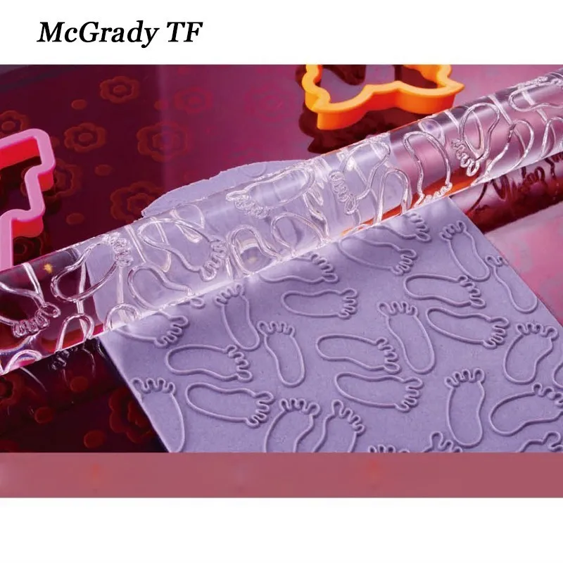 Footprint Pattern Acrylic Rolling Pin Embossing Roller Tools Foudant Sugarcraft Cake Decorating Tools Cake Tools
Footprint Pattern Acrylic Rolling Pin Embossing Roller Tools Foudant Sugarcraft Cake Decorating Tools Cake Tools