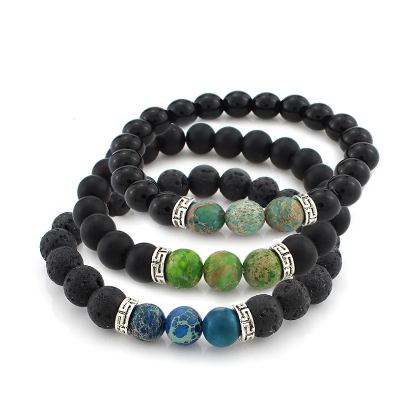 Many Colors Indian Jewelry Natural Black Lava Stone Bracelets Matt Stone String Beads Wholesale
Many Colors Indian Jewelry Natural Black Lava Stone Bracelets Matt Stone String Beads Wholesale