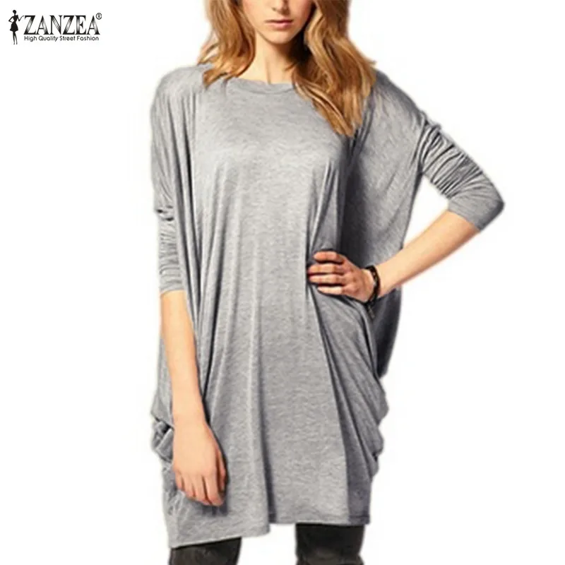 Zanzea 2019 Vestido Women Batwing Long Sleeve Shirts Ladies Causal Tunic Tops Solid Shirt Female Blusa Femininas Plus Size 5XL
Zanzea 2019 Vestido Women Batwing Long Sleeve Shirts Ladies Causal Tunic Tops Solid Shirt Female Blusa Femininas Plus Size 5XL