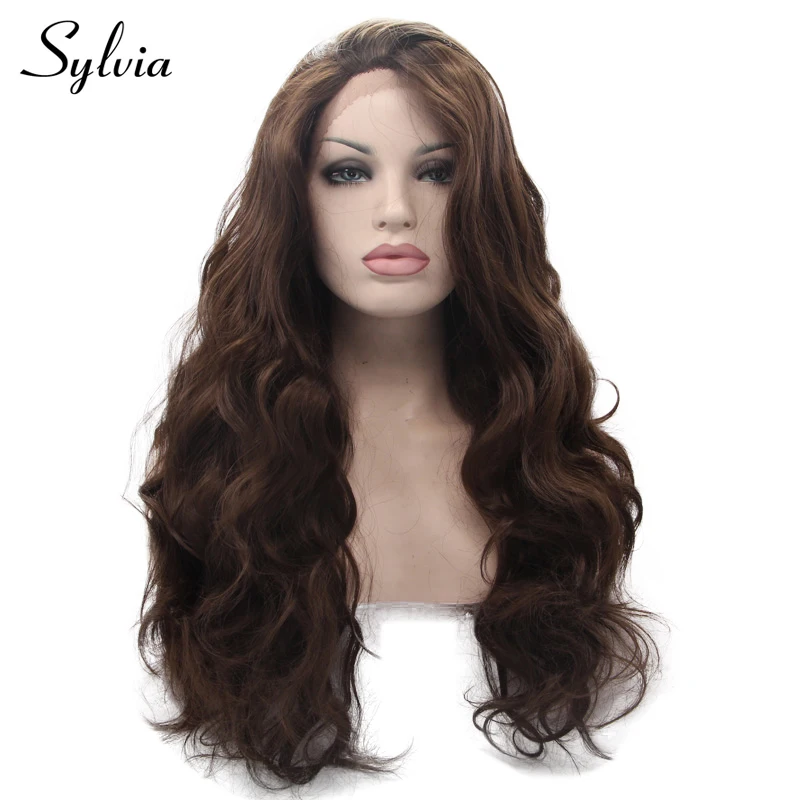 sylvia 6# color body wave synthetic lace front wigs coffee brown wavy glueless heat resistant fiber hair for woman
sylvia 6# color body wave synthetic lace front wigs coffee brown wavy glueless heat resistant fiber hair for woman