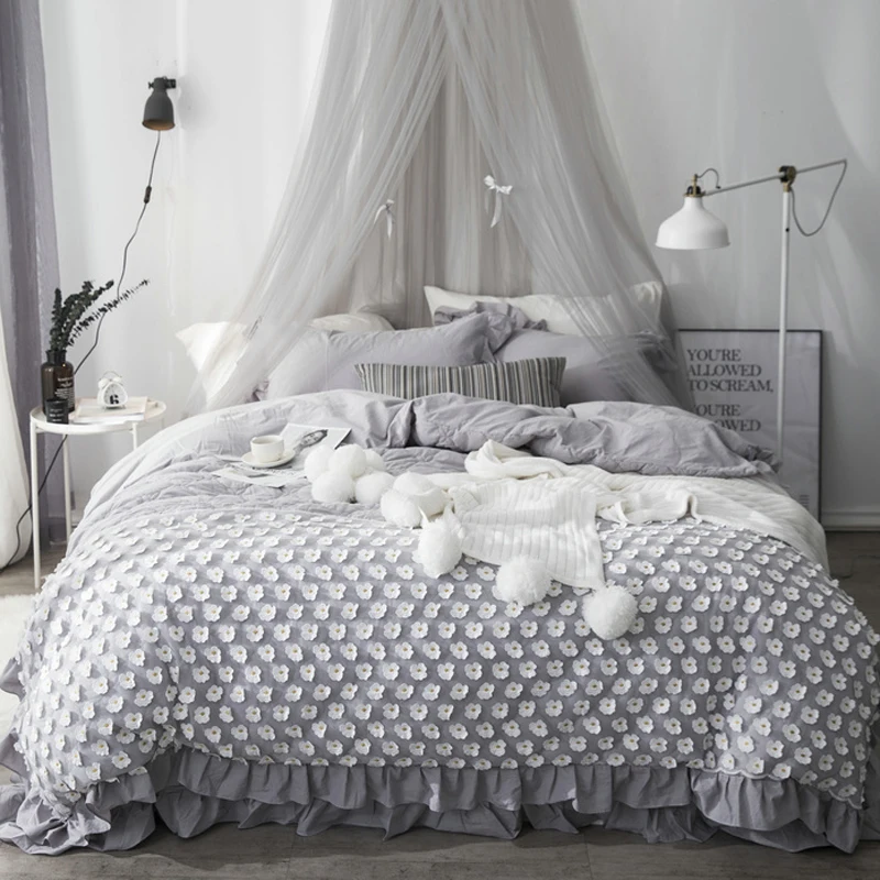 100%Cotton Lace Princess Bedding Set Gray White Pink Twin Queen King size Bed sheet set Duvet Cover ropa de cama parure de lit
100%Cotton Lace Princess Bedding Set Gray White Pink Twin Queen King size Bed sheet set Duvet Cover ropa de cama parure de lit
