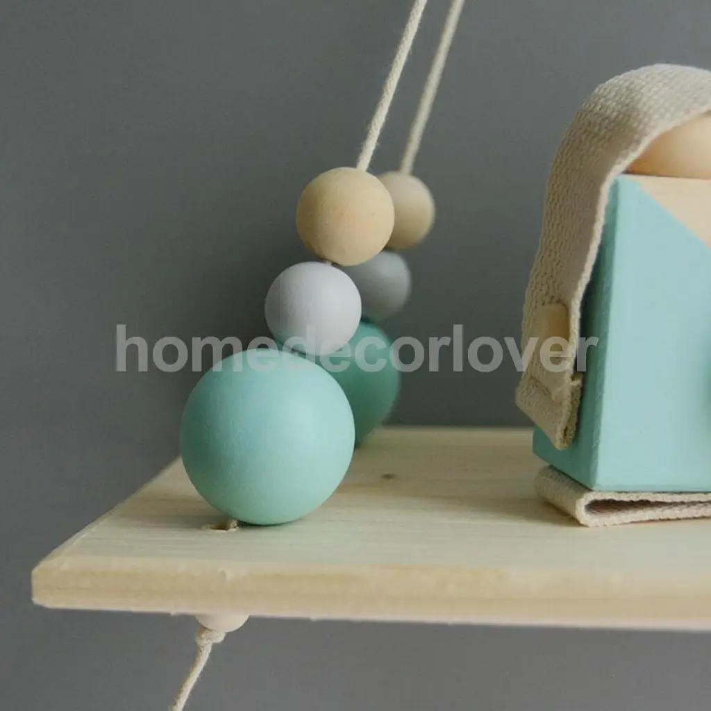 Wall Hanging Wooden Shelves Floating Wall Shelf Home Decor Baby Kids Room Storage Holder Hanger