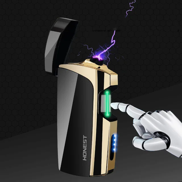 35*47mm 2019 New Double Arc Plasma Lighter Laser Touch Induction Windproof Anti-drop Lgnition Cigarette Gadget for Men
35*47mm 2019 New Double Arc Plasma Lighter Laser Touch Induction Windproof Anti-drop Lgnition Cigarette Gadget for Men