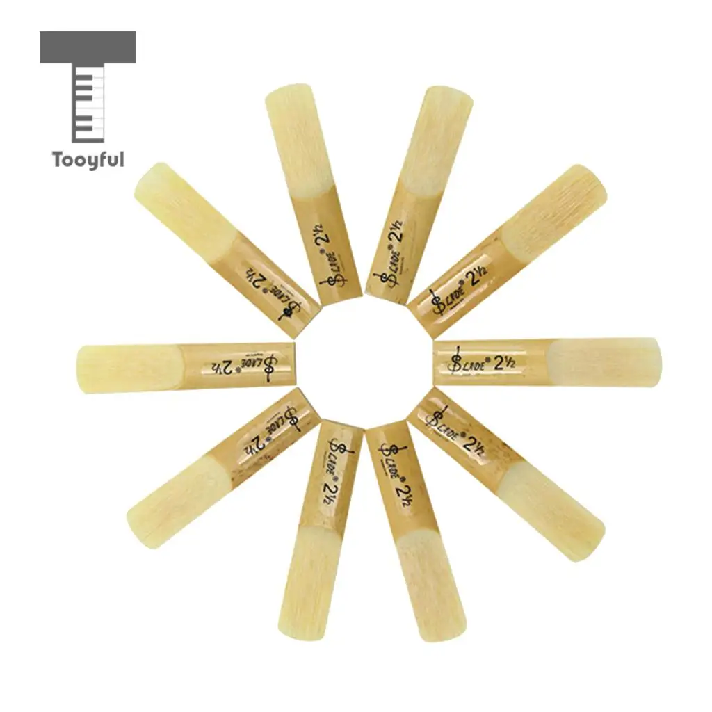 Tooyful High Quality 10Pcs Bb Tenor Saxophone Reeds 2.5 Sax Musical Bamboo Cane Instruments Wholesale Excellent Reeds Accessory
Tooyful High Quality 10Pcs Bb Tenor Saxophone Reeds 2.5 Sax Musical Bamboo Cane Instruments Wholesale Excellent Reeds Accessory