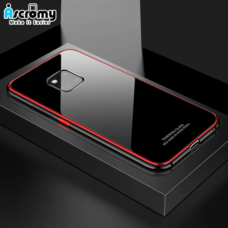 Ascromy Metal Bumper Frame Tempered Glass Back Cover For Huawei Mate 20 Pro P20 Mate20 Luxury Hard Glass Phone Case Accessories
Ascromy Metal Bumper Frame Tempered Glass Back Cover For Huawei Mate 20 Pro P20 Mate20 Luxury Hard Glass Phone Case Accessories