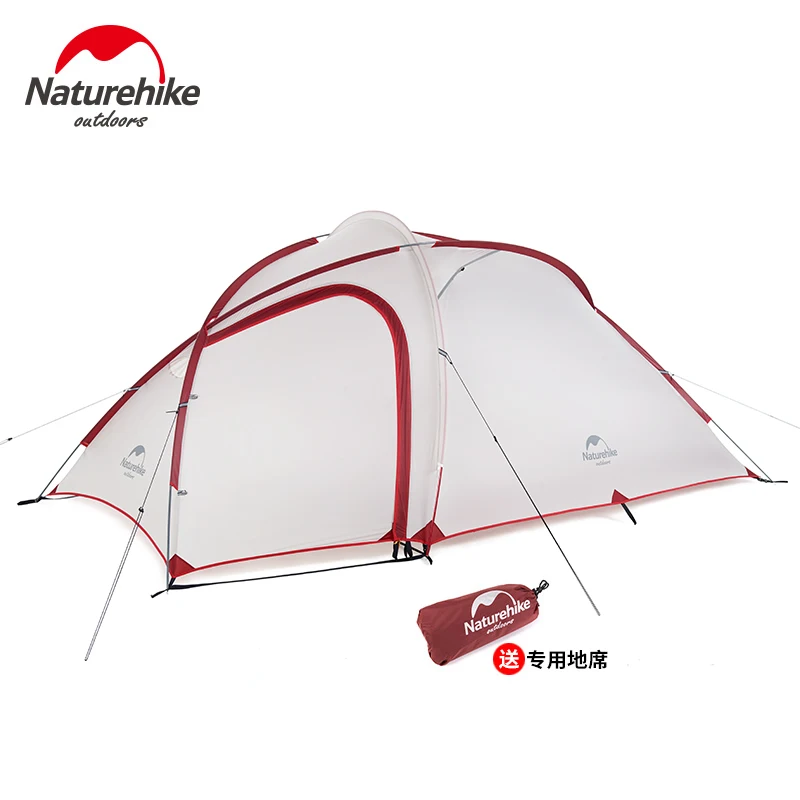 NatureHike Новый Hiby 3 Человек Палатка Открытый 2 комнаты 20D нейлон силиконовые