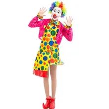 Clown Costume Halloween Carnival Lady Cosplay Adults Fashion Bag Women Mask-Accessories