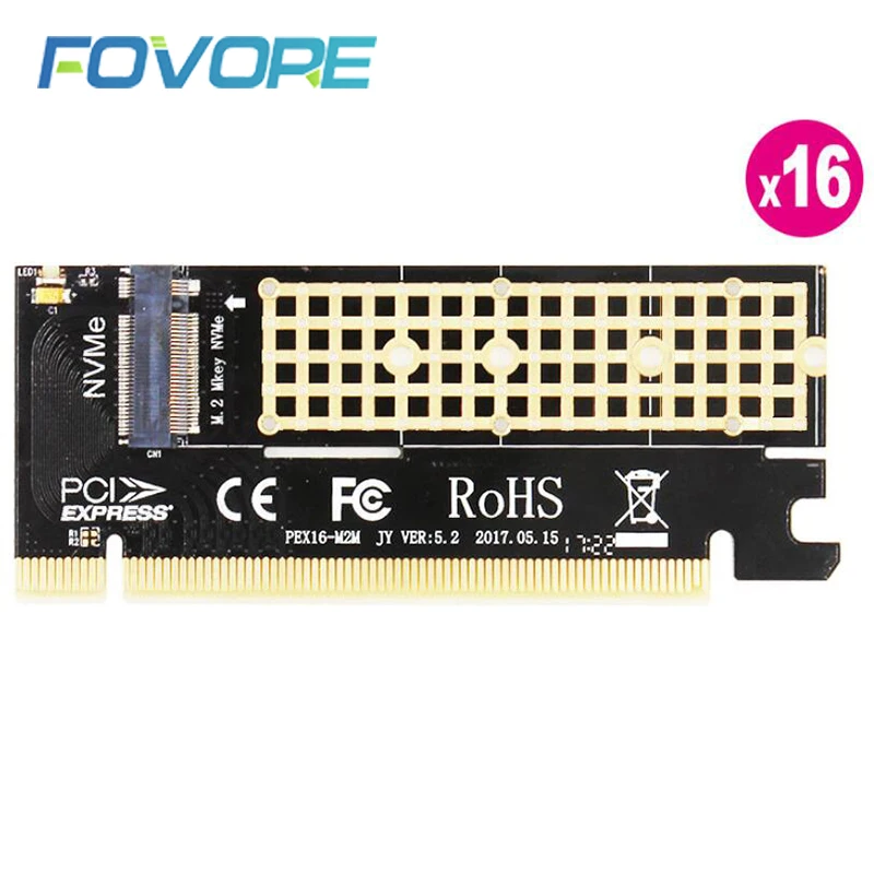 SSD NVMe PCIe PCIe M2 adapter M.2 to PCI e SSD M2 PCI-e M.2 key M NVMe PCI-e x16 adapter card for 2230 - 2280 Size FULL SPEED
SSD NVMe PCIe PCIe M2 adapter M.2 to PCI e SSD M2 PCI-e M.2 key M NVMe PCI-e x16 adapter card for 2230 - 2280 Size FULL SPEED