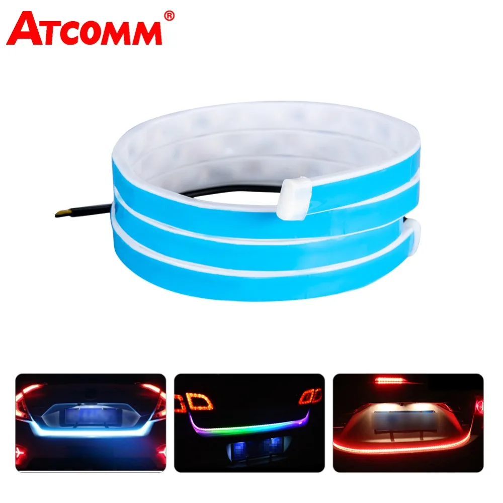 ATcomm 120CM Car Rear LED RGB Strip Light Auto Tail Decorative Atmosphere Indicator Lamp 12V Car Styling Accessories Car Light
ATcomm 120CM Car Rear LED RGB Strip Light Auto Tail Decorative Atmosphere Indicator Lamp 12V Car Styling Accessories Car Light