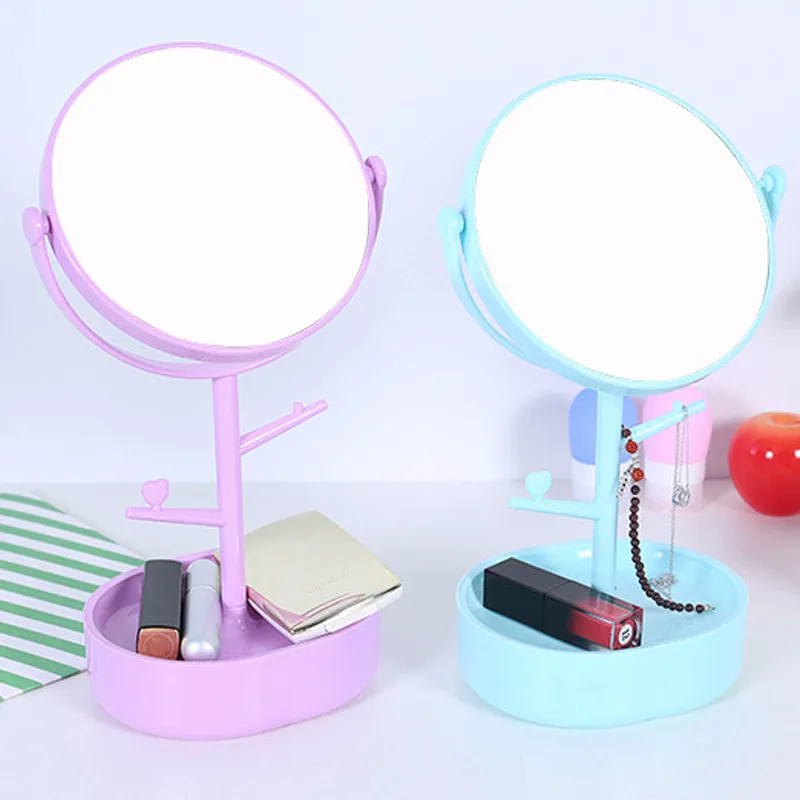 360 Rotating Desktop Mirror Round Circle Fashion Double Side Makeup Mirror With Storage Box Vanity Stand Beauty Cosmetic Tool
360 Rotating Desktop Mirror Round Circle Fashion Double Side Makeup Mirror With Storage Box Vanity Stand Beauty Cosmetic Tool