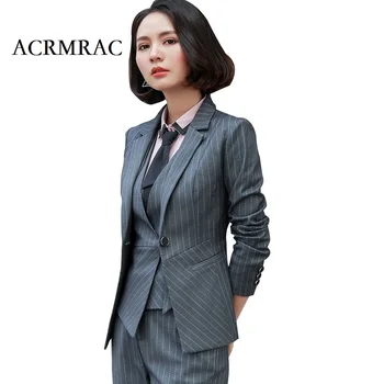 ACRMRAC Women's suits New style Long sleeve stripe Slim Stitching jacket Ankle-Length Pants Business OL Formal Pants Suits
ACRMRAC Women's suits New style Long sleeve stripe Slim Stitching jacket Ankle-Length Pants Business OL Formal Pants Suits