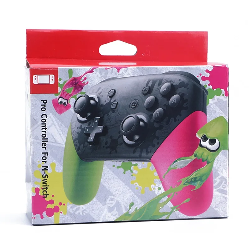 For Nintend Switch Pro Controller Bluetooth Wireless Gamepads Game Joystick Host Console Joypad - Splatoon 2/Xenoblade Themed